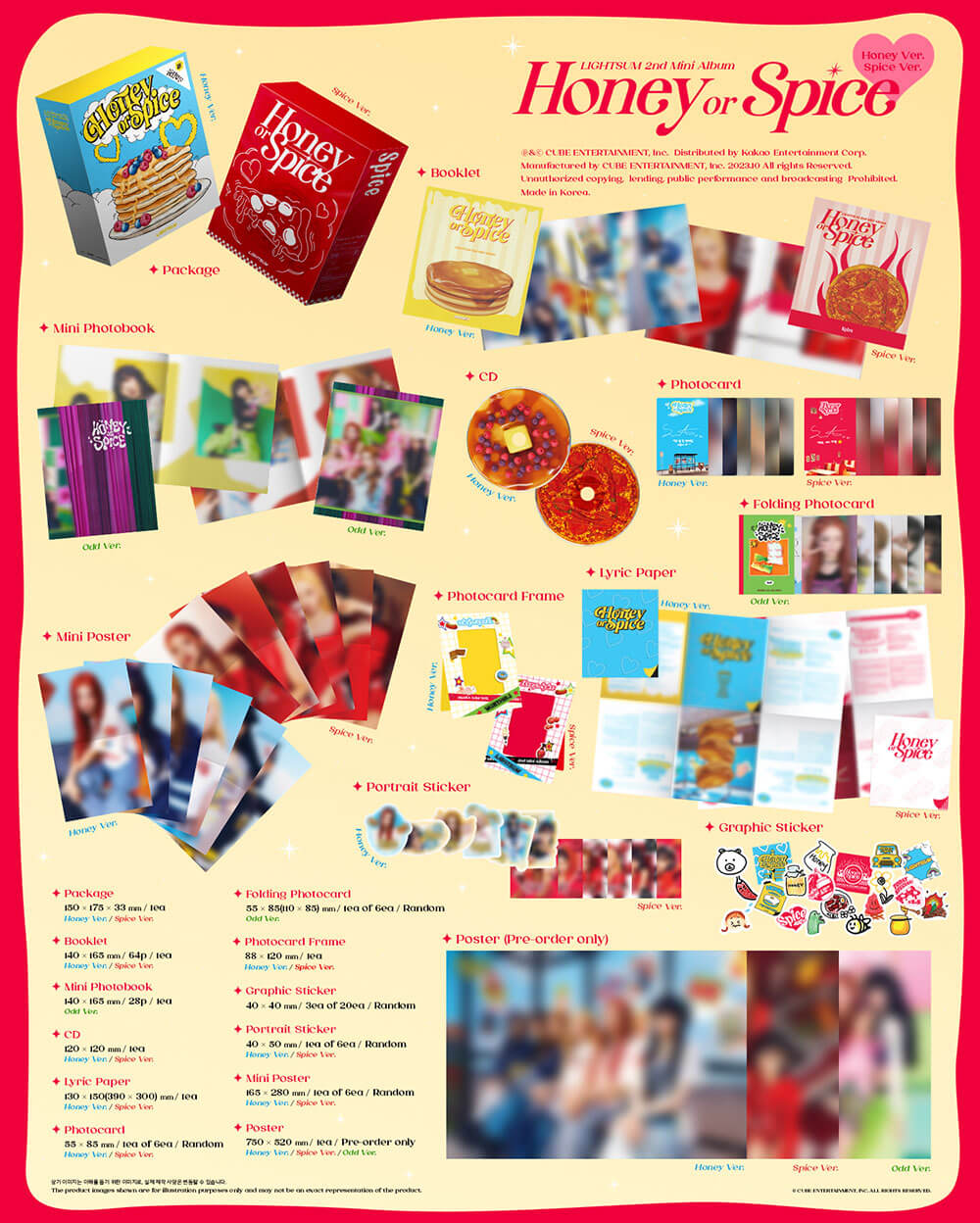 LIGHTSUM - 2nd Mini Album Honey or Spice