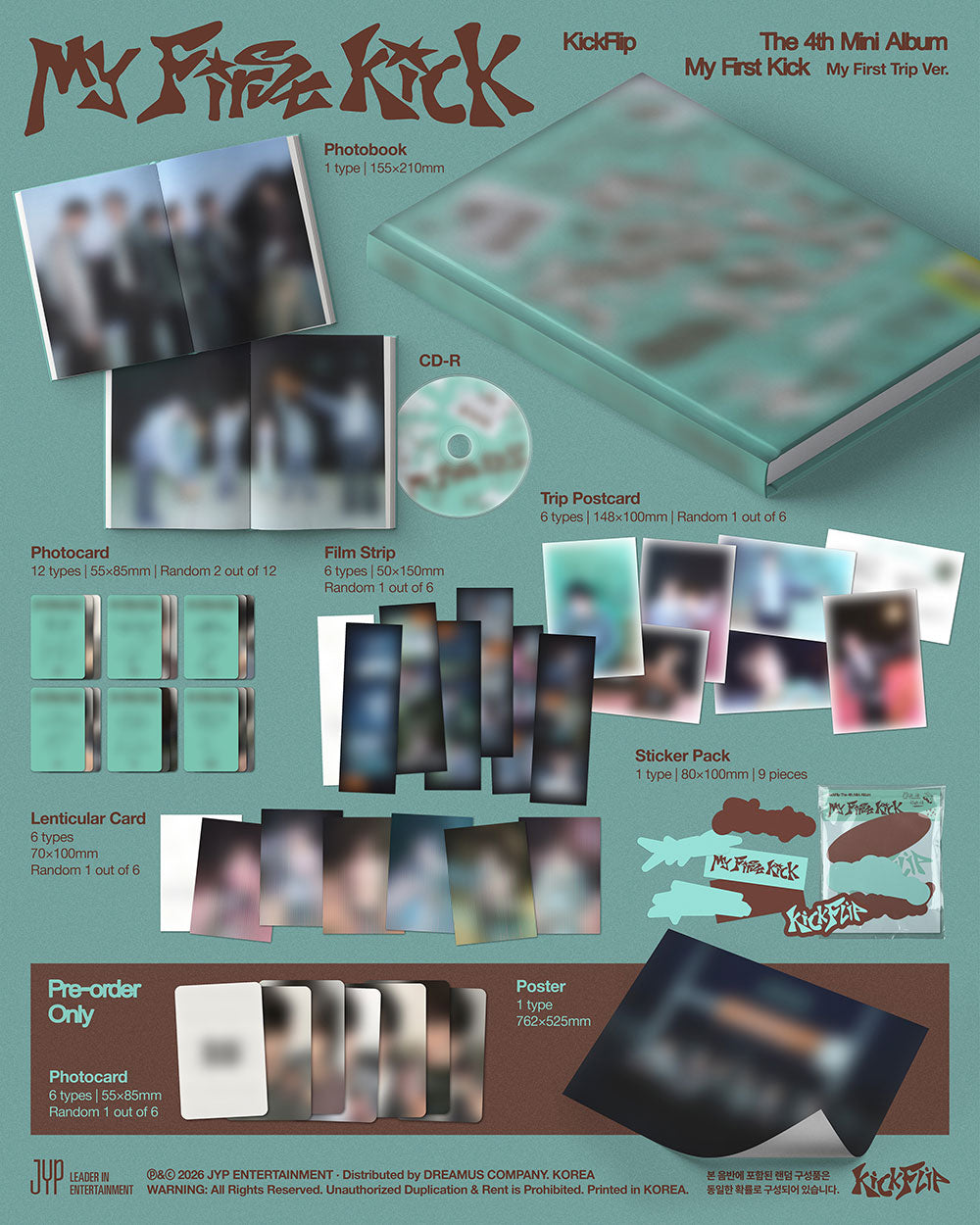 [SALE] KICKFLIP - 4th Mini Album 'My First Kick' (My First Trip ver)