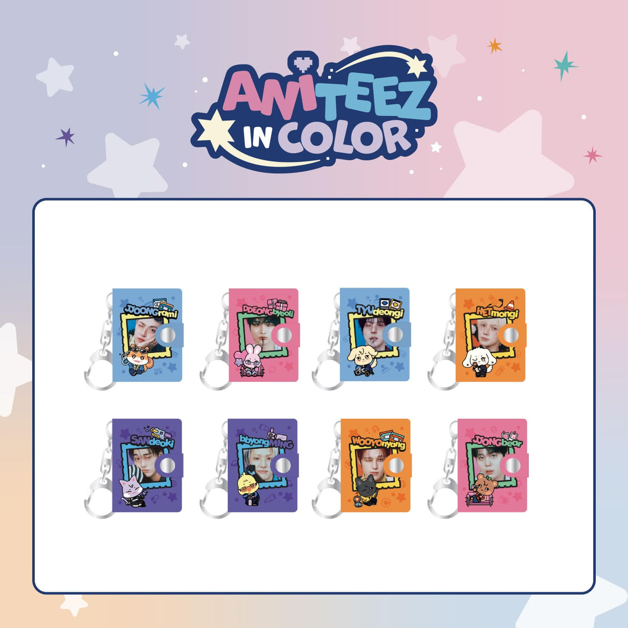 [PRE-ORDER] ATEEZ - ANITEEZ in Color (Mini Collect Keyring)