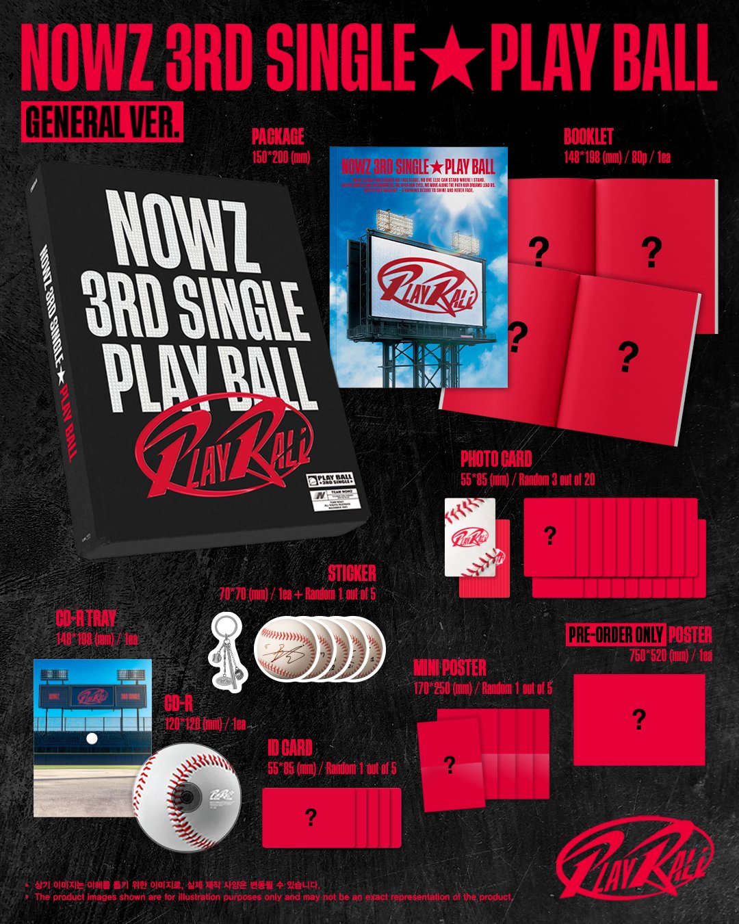 [PRE-ORDER] NOWZ - 3rd Single Album [PLAY BALL]  ( General Version)