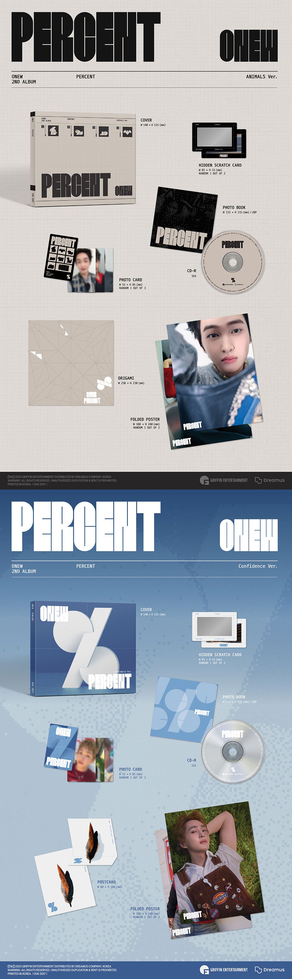 ONEW (SHINEE) - 2nd Album ‘PERCENT’ (Digipack)
