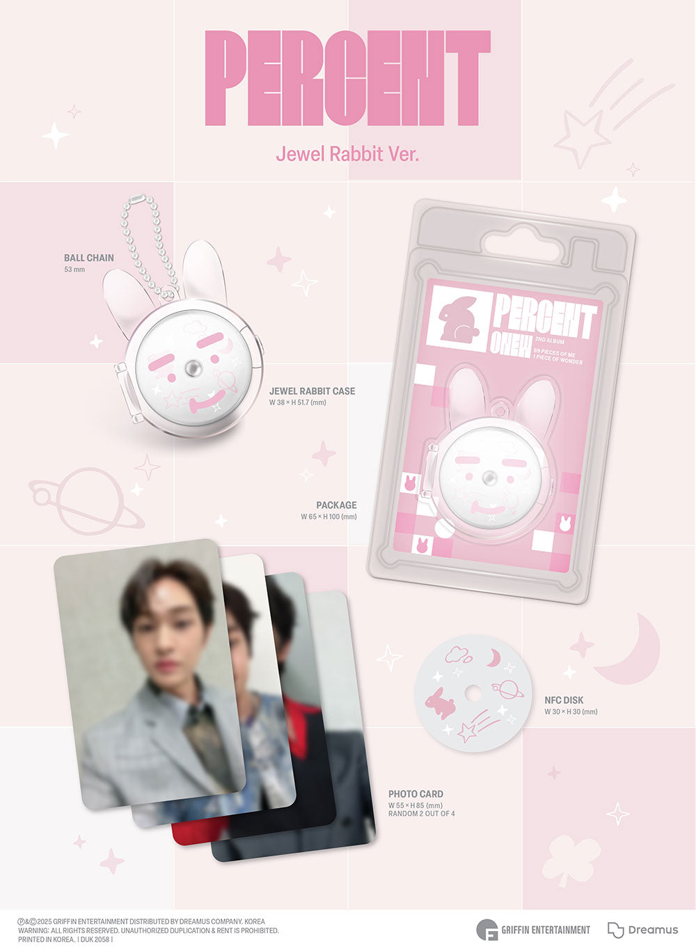 ONEW (SHINEE) - 2nd Album ‘PERCENT’ (Jewel Rabbit Version)