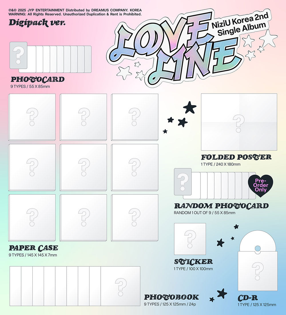 NIZIU - Korea 2nd Single Album 'LOVELINE' (DIGIPACK VER)