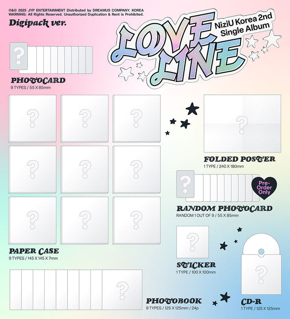 [PRE-ORDER] NIZIU - Korea 2nd Single Album 'LOVELINE' (DIGIPACK VER)