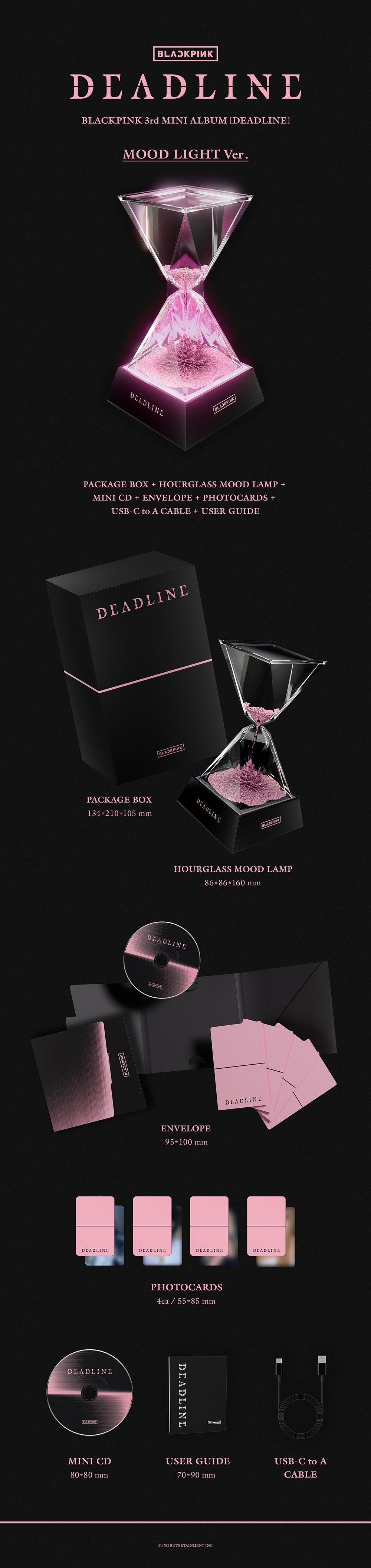[PRE-ORDER] BLACKPINK - 3rd Mini ALBUM 'DEADLINE' (MOOD LIGHT ver)