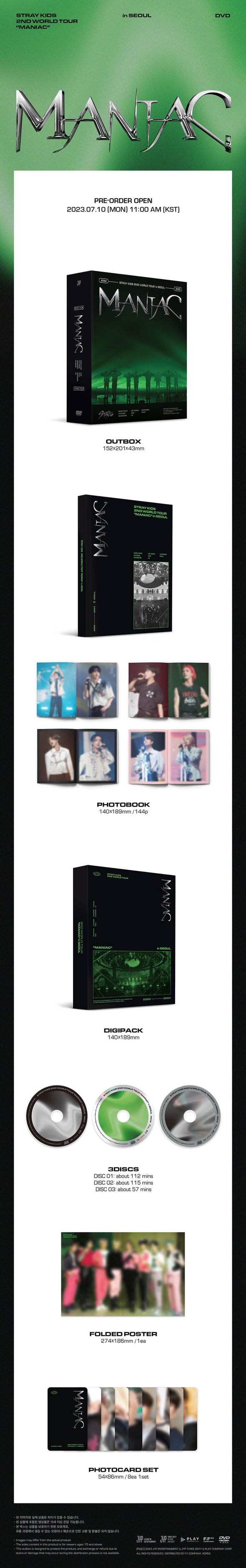 STRAY KIDS - 2nd World Tour [MANIAC] in SEOUL DVD