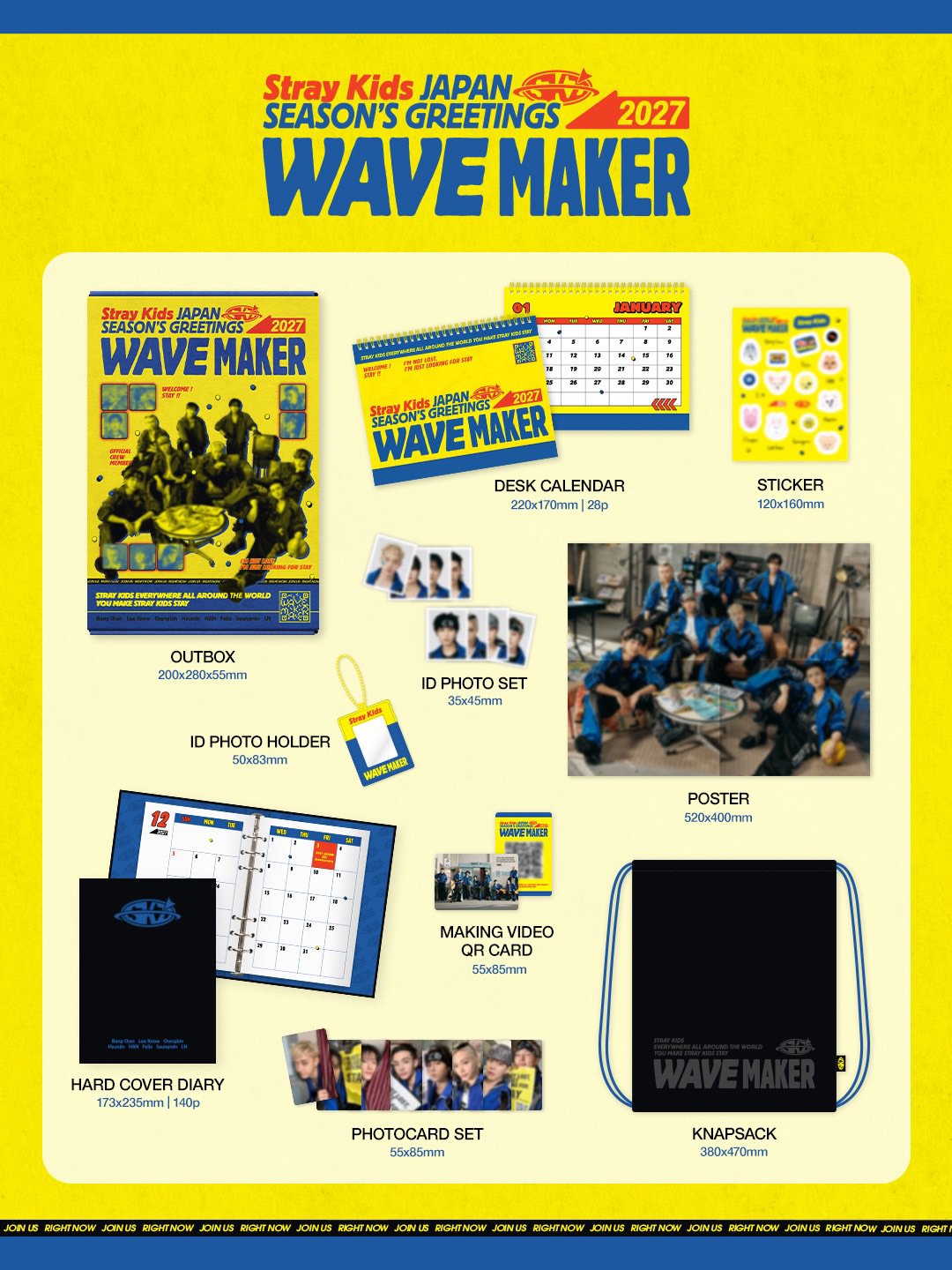 [PRE-ORDER] STRAY KIDS - JAPAN 2027 Season's Greetings 'WAVE MAKER'
