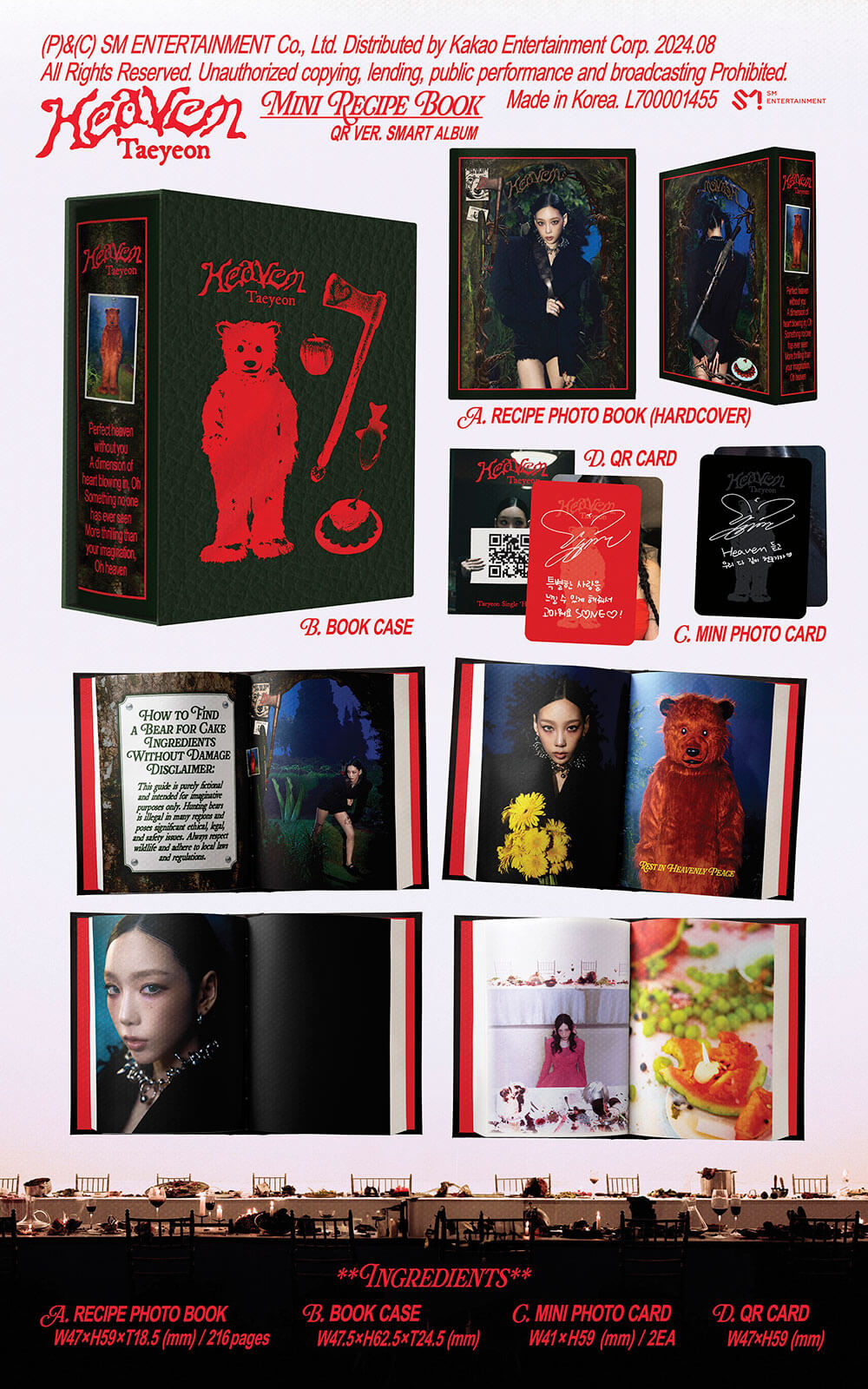 TAEYEON - Heaven (Mini Recipe Book Version)