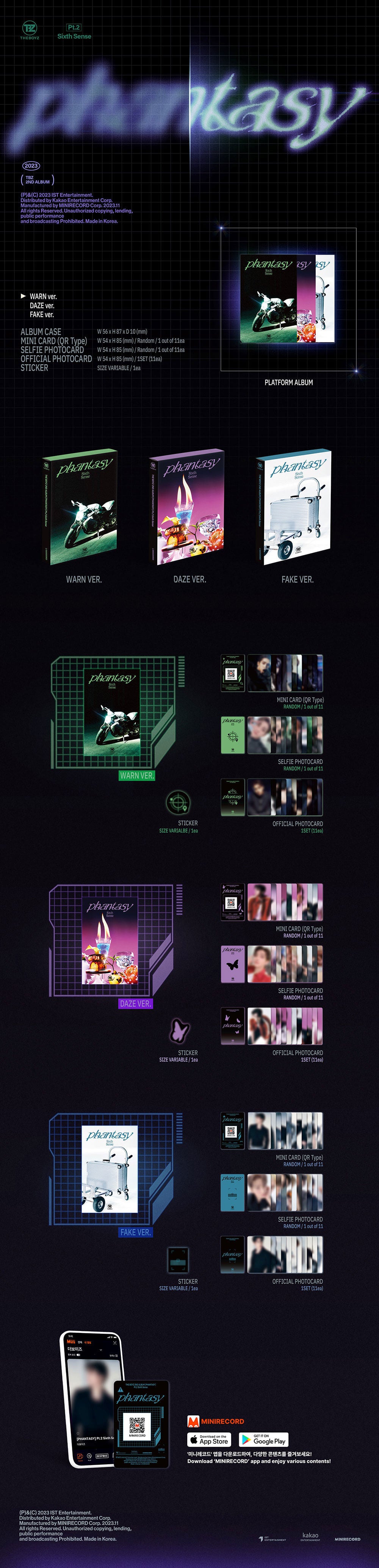 [SALE] (Small Platform Album) THE BOYZ - 2nd Full Album Part.2 PHANTASY Sixth Sense