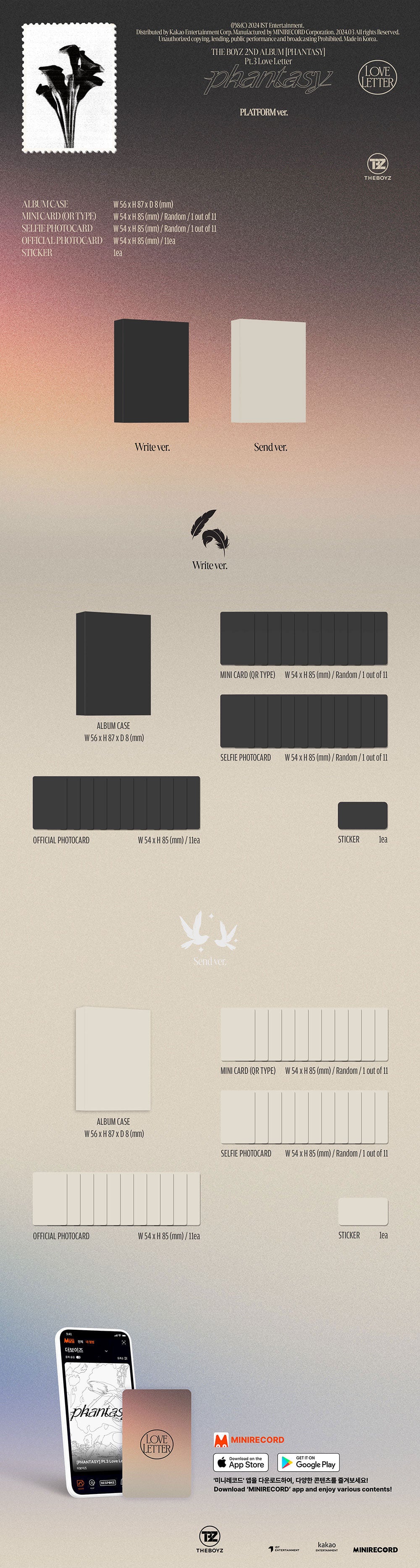 (Small Platform) THE BOYZ - 2nd Full Album PHANTASY_Pt.3 Love Letter