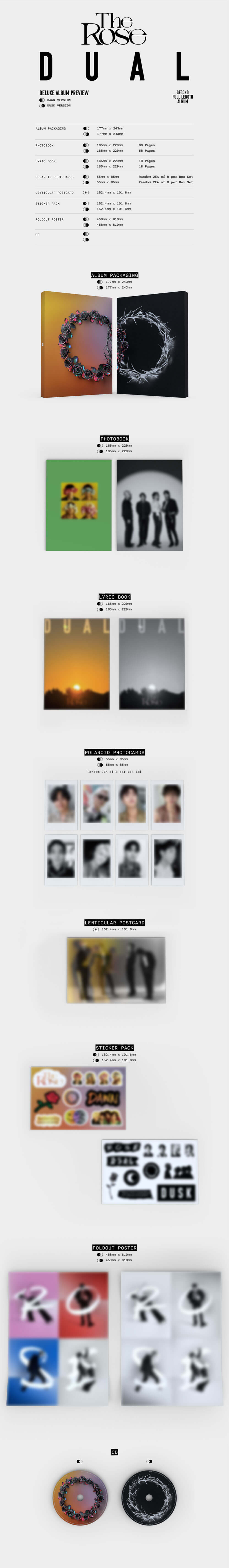 (Large Deluxe Box Album) THE ROSE - DUAL 2nd Full Album