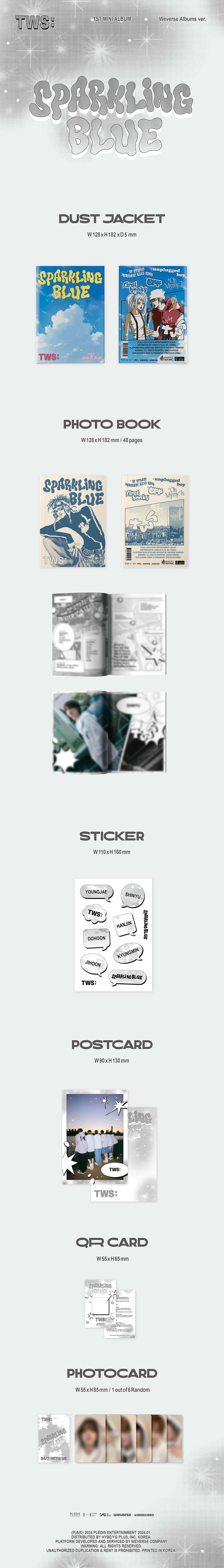 TWS - 1st Mini Album Sparkling Blue (Small Weverse)