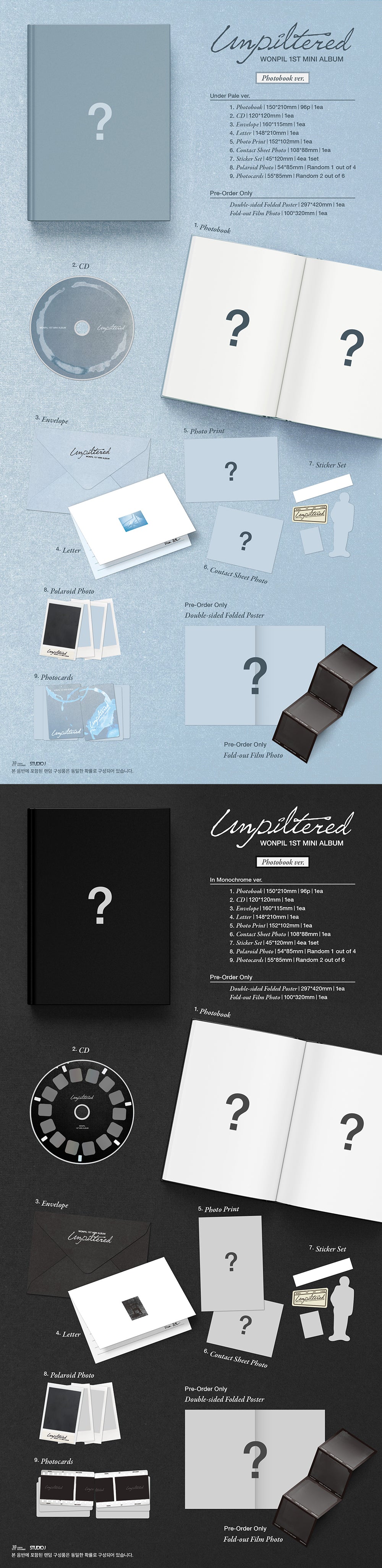 WONPIL (DAY6) - 1st Mini Album 'Unpiltered' (Photobook ver)