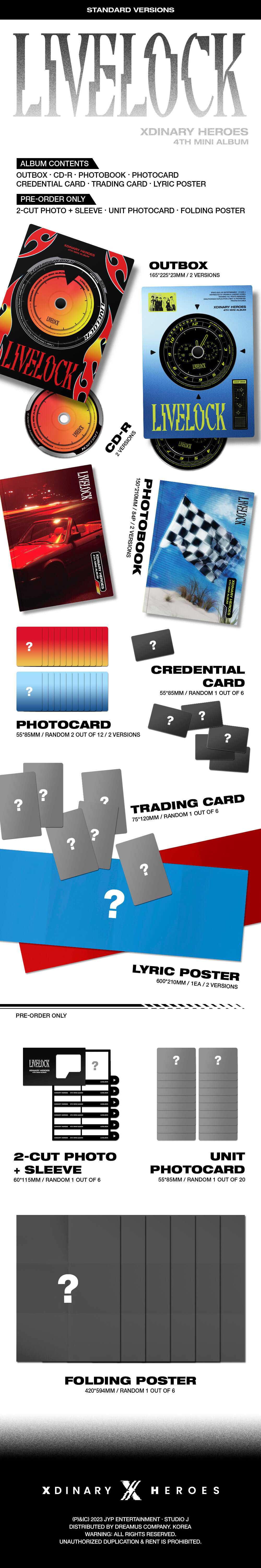 XDINARY HEROES - 4th Mini Album LIVELOCK