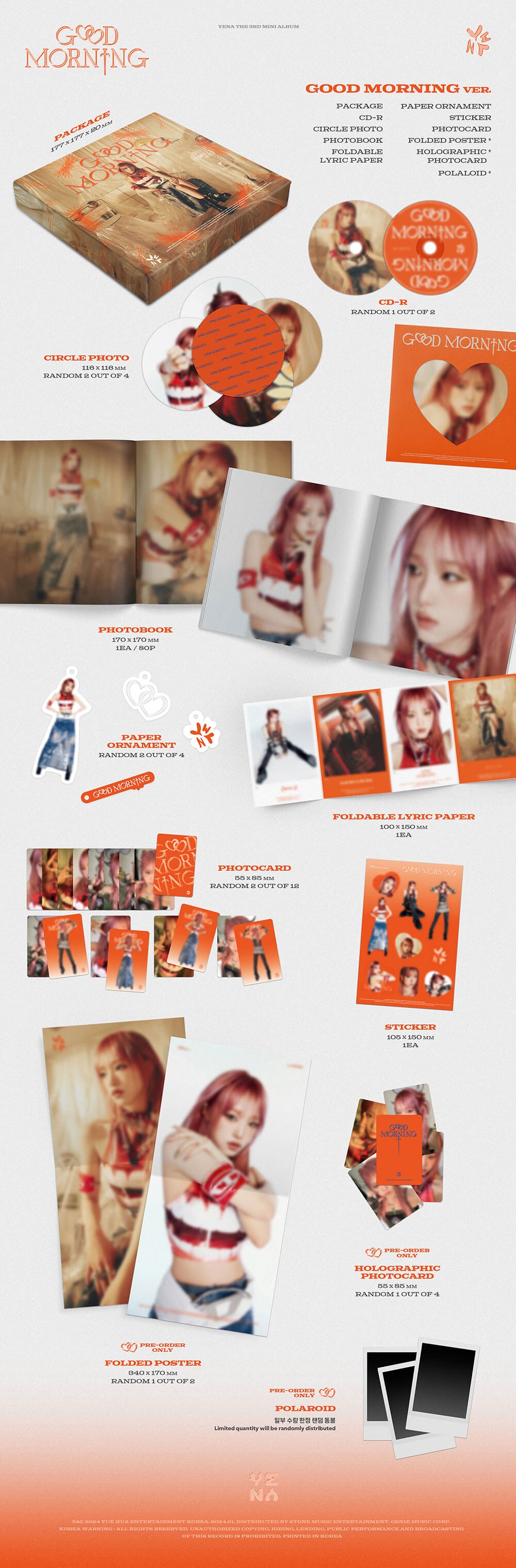 YENA - 3rd Mini Album GOOD MORNING