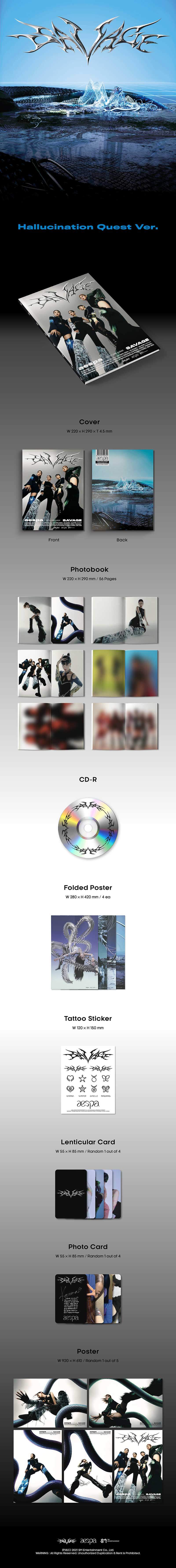 AESPA 1ST MINI ALBUM - SAVAGE [ P.O.S Ver. ] Case + CD-R +