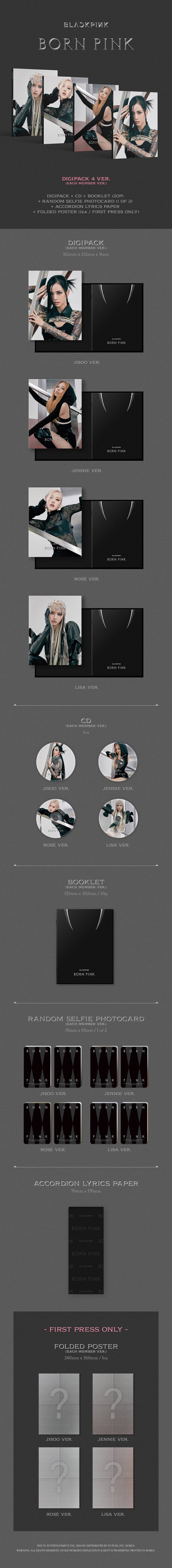 BLACKPINK - 2nd Album 'Born Pink' DIGIPACK