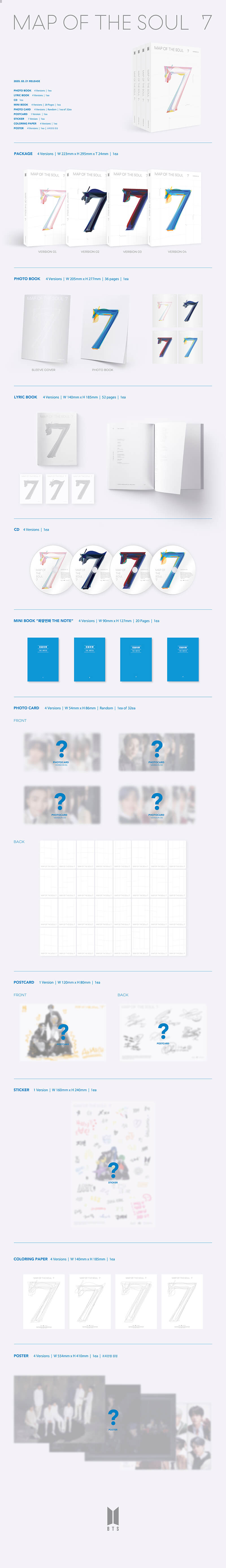 BTS - Map Of The Soul 7 Album