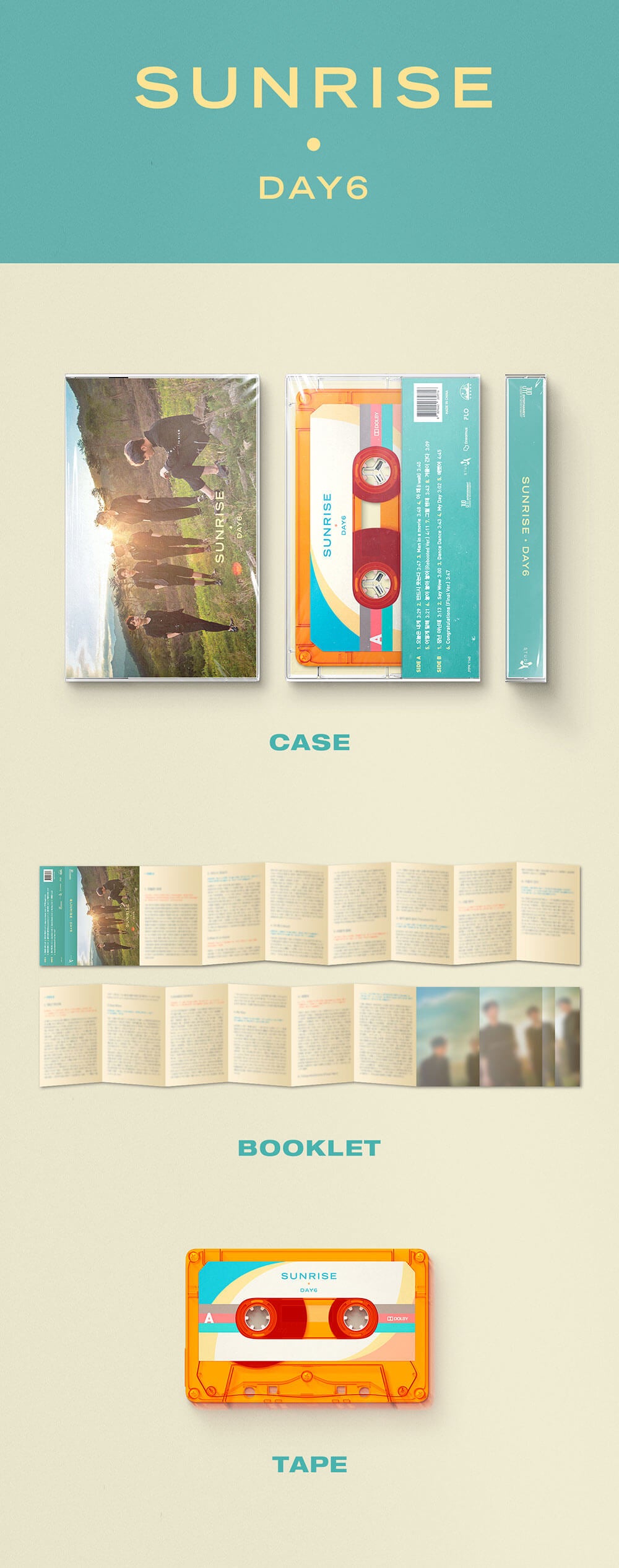 DAY6 - SUNRISE 1st Full Album (Cassette Tape Ver.)