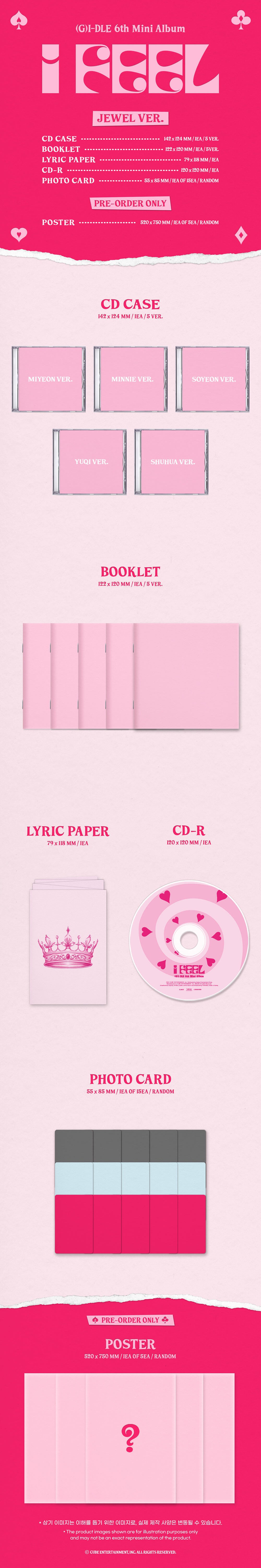 G)I-DLE - 6th Mini Album I FEEL (Jewel)