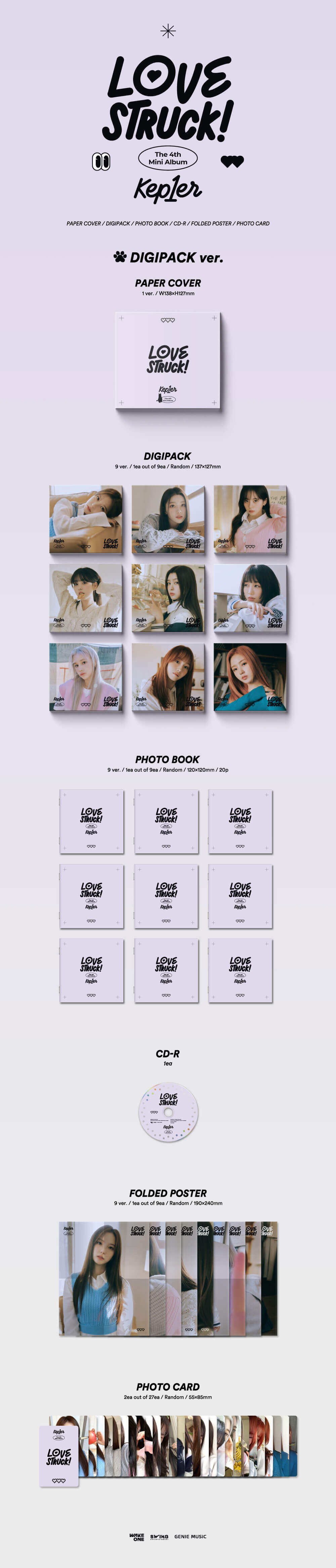 KEP1ER - 4th Mini Album LOVESTRUCK (Digipack)