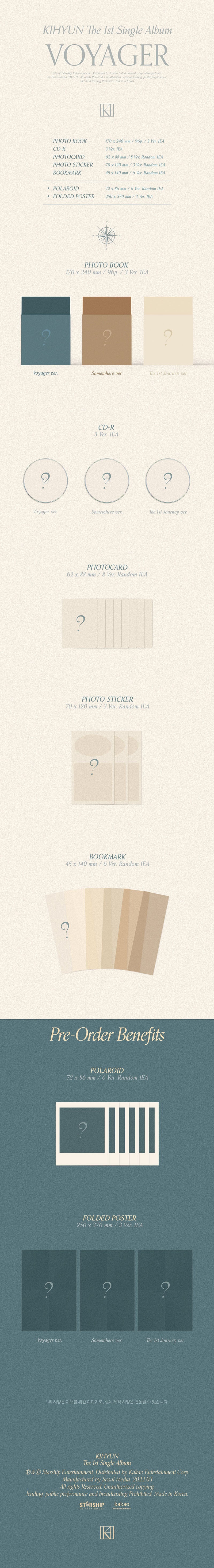 KIHYUN (MONSTA X) - 1st Single Album 'Voyager' on
