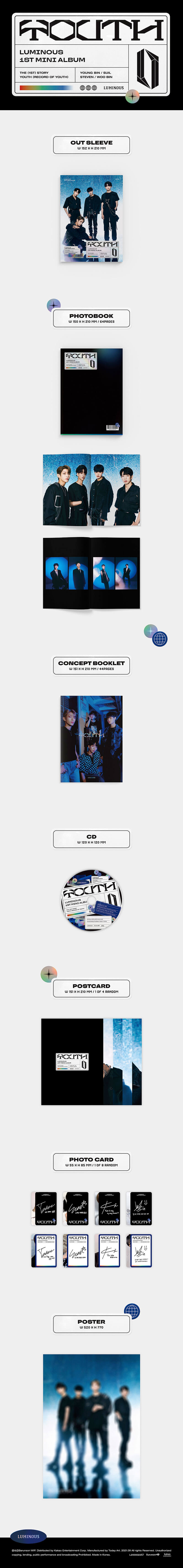 LUMINOUS - 1st Mini Album 'YOUTH'