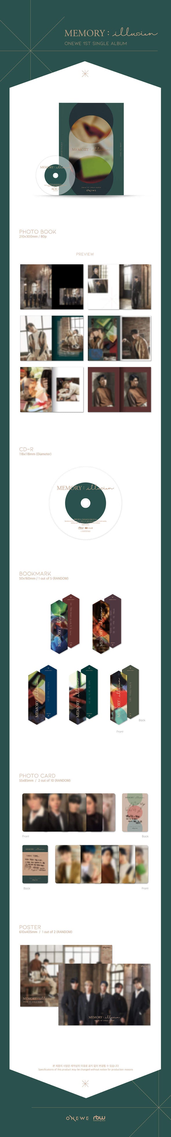 ONEWE - 'Memory Illusion' 1st Single Album
