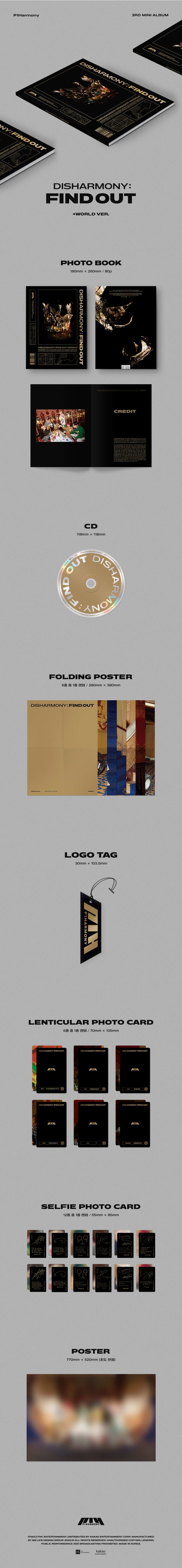 P1HARMONY - Disharmony: Find Out 3rd Mini Album (Random Version)