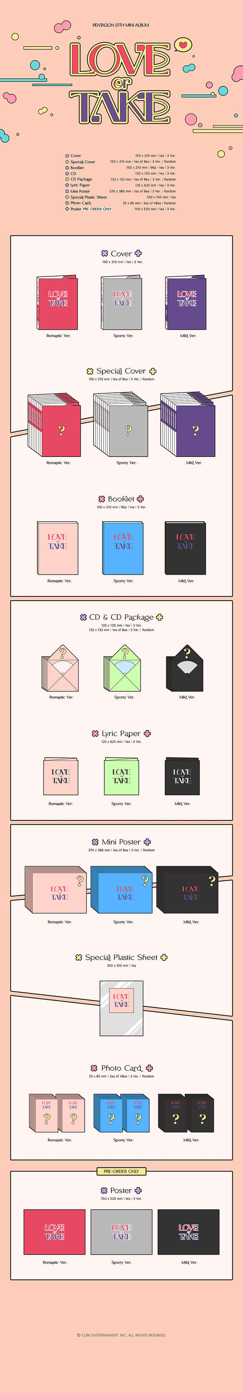 PENTAGON - 'Love Or Take' 11th Mini Album (Random Version)