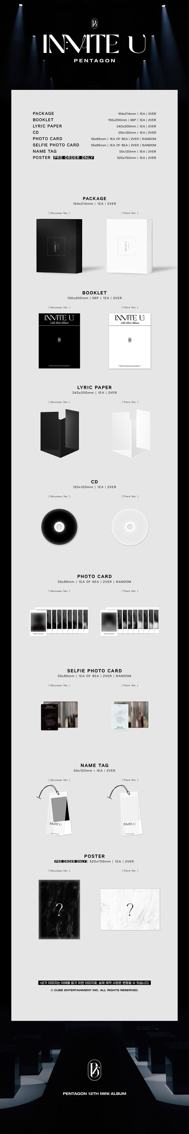PENTAGON - IN:VITE U 12th Mini Album