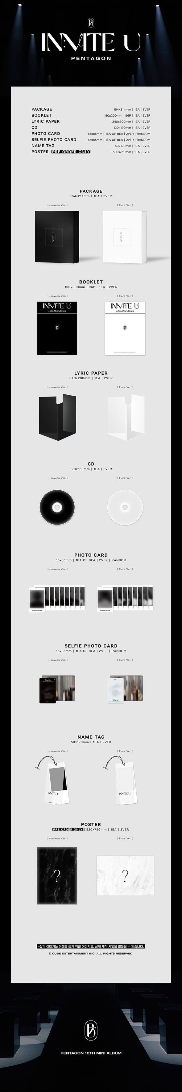 PENTAGON - IN:VITE U 12th Mini Album