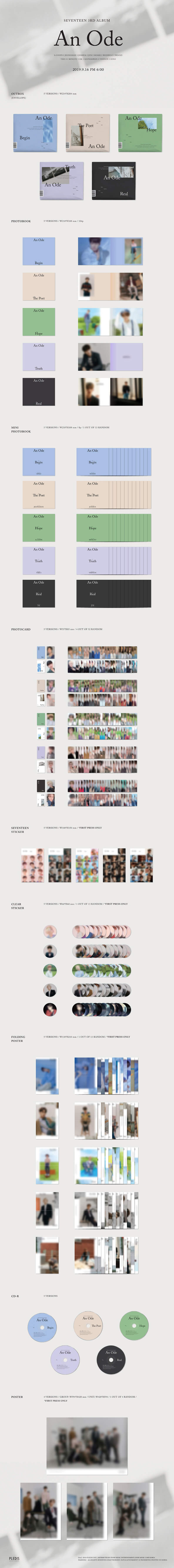 SEVENTEEN - 'An Ode' 3rd Full Album