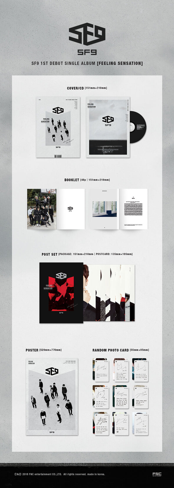 SF9 - 'FEELING SENSATION' 1st Debut Single Album
