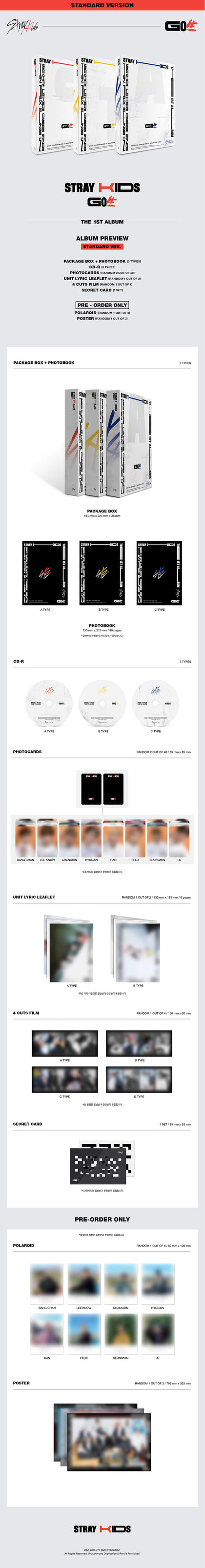 STRAY KIDS - GO LIVE 1st Album Standard Edition