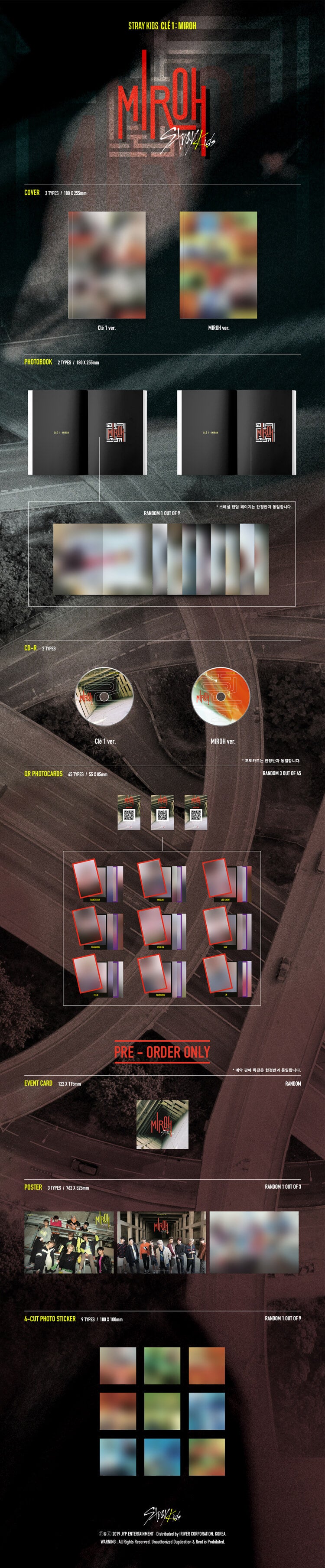 STRAY KIDS - 4th Mini Album 'MIROH'