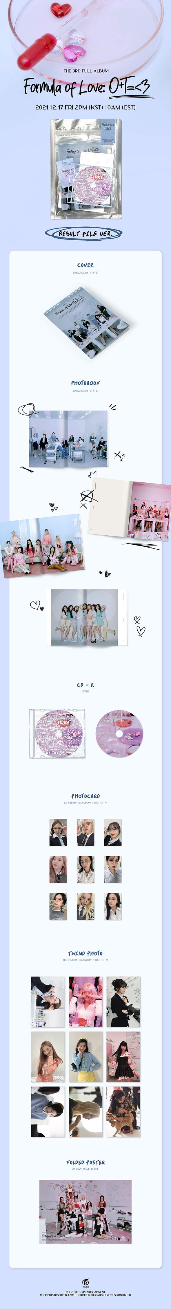 TWICE - 'Formula of Love: O+T=<3' 3rd Full Album (Result File Version)