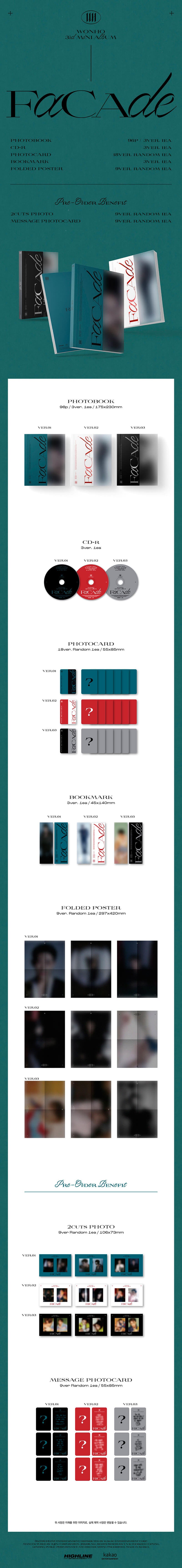 WONHO - 'FACADE' 3rd Mini Album